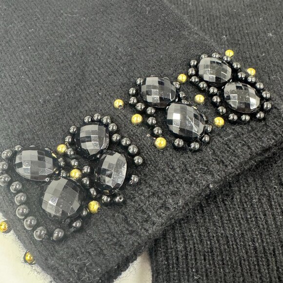 Embellished Black Knit Cardigan by Milly - Picture 3 of 7